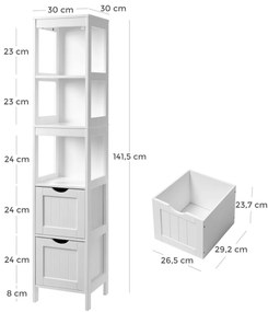 Biely regál BBC66WT