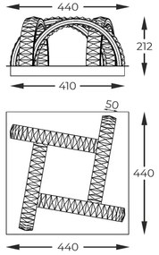 Zuma Line MX3274-4-3GT - LED Stropné svietidlo TULA LED/23,5W/230V zlatá
