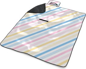 Sablio Plážová deka Trojfarebné pruhy: 200x140 cm