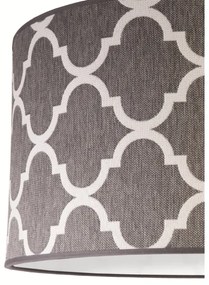 Duolla - Luster na lanku MAROKO 1xE27/40W/230V pr. 45 cm šedá/biela