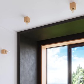 Stolná lampa Ariz, drevené telo svietidla
