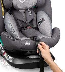 Lionelo - Otočná autosedačka s bázou BASTIAAN ONE i-Size 40-150 cm Grey Stone