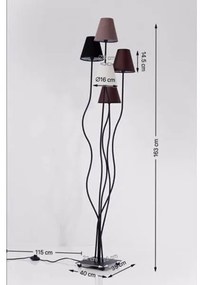 Mocca Cinque stojacia lampa hnedá