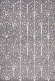 Oriental Weavers, Kusový koberec Portland 750/RT4N, 120x170, šedá, chodba / predsieň