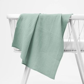 Biante Mušelínová plienka/dečka Nature MSN-020 Pastelovo šalviová 100x100 cm