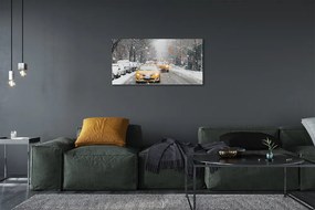 Obraz canvas Zime sneh limuzínový servis 125x50 cm