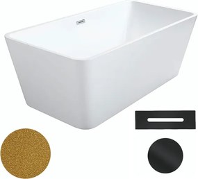 Besco Akrylátová voľne stojaca vaňa Evita Glam Z 160x80 BESCO-Typ výpuste: Click-Clack s prepadom, grafit, BESCO-Rozmery: 160x80, BESCO-Farba: Biela/…