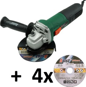 ASIST AE3U75DN-1-SAD Uhlová brúska 750 W, 125 mm + 4x kotúč ZADARMO