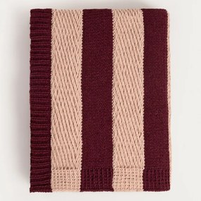 Deka RUDENS pruhovaná bordová 752438