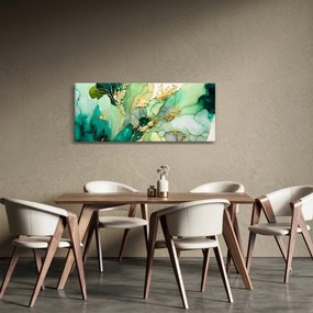 Obraz - Zelená abstrakcia (120x50 cm)