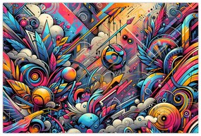 Obraz - Pestrofarebné graffiti (90x60 cm)
