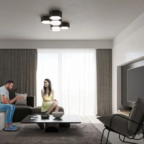 Sollux SL.1059 - Stropné svietidlo SUNDE 2xE27/60W/230V 11,5 cm čierna