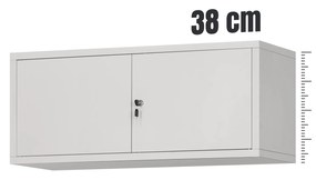 Nadstavec na kancelársku skriňu EWA, 900 x 380 x 400 mm, šedá