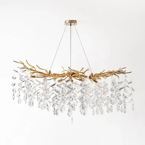 Luster na lanku glamour zlatý CINDY fi100 cm, 10xG9