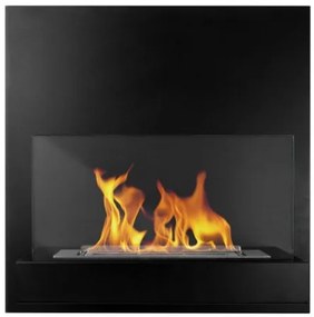 Závesný biokrb na stenu ČIERNY SO SKLOM 45x47x17