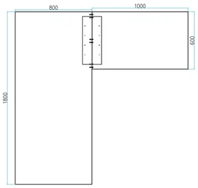 Rohový kancelársky písací stôl PRIMO FLEXIBLE 1800 x 1800 mm, orech