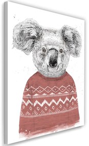 Gario Obraz na plátne Medveď koala vo vianočnom svetri - Rykker Rozmery: 40 x 60 cm