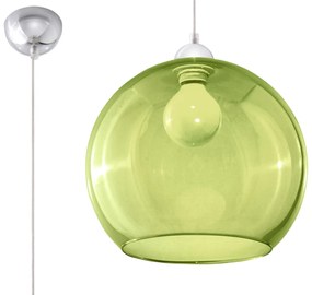 Závesné svietidlo Ball, 1x zelené sklenené tienidlo