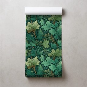 Tapeta zelené listy v klasickom štýle