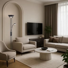 Brilagi - Stmievateľná stojacia lampa SCARLETT 1xR7s/230W/230V + 1xG9/40W čierna