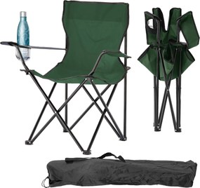Garden Line SKLADACIA TURISTICKÁ/RYBÁRSKA STOLIČKA, ZELENÁ, 50x50x80 cm *7167
