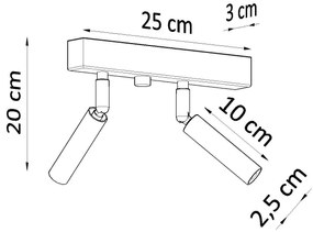 Bodové svietidlo Eyetech, 2x čierne kovové tienidlo, (možnosť polohovania)