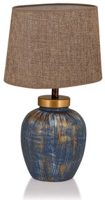 Stolní lampa Casandra modrá/hnědá