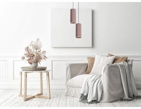 Luster na lanku AVALO 2xE27/60W/230V pr. 20 cm ružová/medená