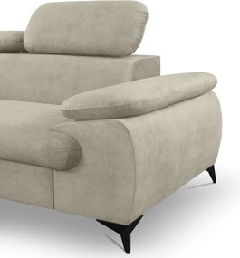 Rohová sedacia súprava Scala, béžová látka, ľavý roh