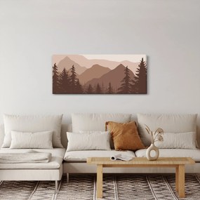 Obraz - Hnedé pohorie N⁰2 (120x50 cm)