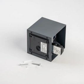 BRILAGI - LED vonkajšie nástenné svietidlo s čidlom CUBE LED/6W/230V antracit