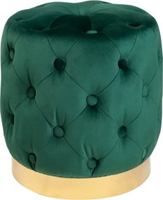 Dizajnová taburetka Rococo 37 cm tmavozelená