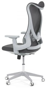 Kancelárska stolička BRINO — sieť, biela / šedá