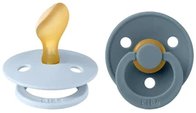 BIBS Colour anatomické cumlíky, kaučuk 2ks - veľkosť 2 - Baby blue Petrol