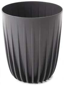 PLASTOVÝ KVETINÁČ STRIPPED ECO 36X30 CM ANTRACITOVÁ