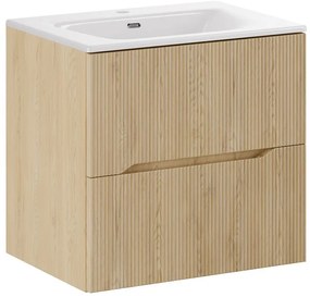 Závěsná skříňka Nordic s umyvadlem 60 cm dub cremona