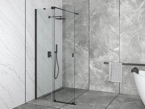 Besco Sprchovací kút Walk-In VAYO BLACK 90 (100, 110, 120, 130, 140), výška 200 cm - bez vaničky BESCO-Rozmery: šírka: 90