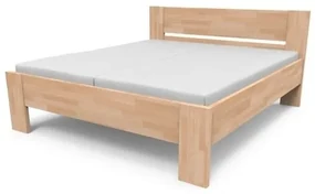 TEXPOL Manželská masívna posteľ NIKOLETA - plné čelo Veľkosť: 200 x 200 cm, Materiál: BUK morenie wenge