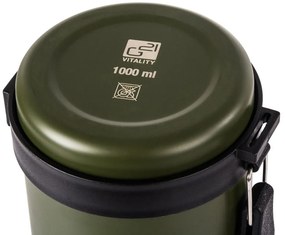 Termofľaša G21 na pitie, 1000 ml, zelená s rukoväťou 60022404