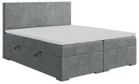 Manželská posteľ Boxspring 180 cm Lemmy (betón) (s matracom a úl. priestorom). Akcia -20%. Vlastná spoľahlivá doprava až k Vám domov. 1043396