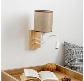 Brilagi - LED Nástenná lampa NUBILA WOOD 1xE27/25W/230V + LED/3W dub/hnedá