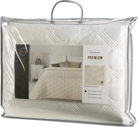 Dekorstudio Elegantný zamatový prehoz na posteľ SOFIA 5 krémový Rozmer prehozu (šírka x dĺžka): 220x240cm