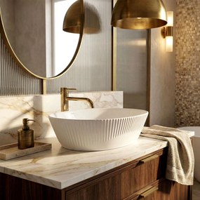 Rea Astoria, umývadlo na dosku 409x340x150 mm, biela lesklá, REA-U0641