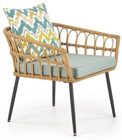 Záhradná stolička Gardena 1S - prírodná / sivá / čierna / kombinácia farieb