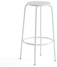 Barová stolička TIMMY, biely rám, biely sedák, V 730 mm