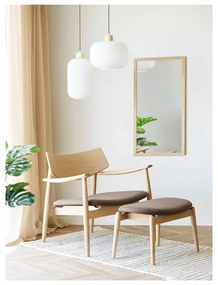 Biele závesné svietidlo so skleneným tienidlom ø 20 cm Argalo – House Nordic