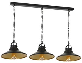 Luster na reťazi IRON 3xE27/60W/230V
