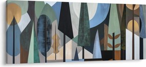 Obraz - Prírodná geometrická abstrakcia II. (120x50 cm)