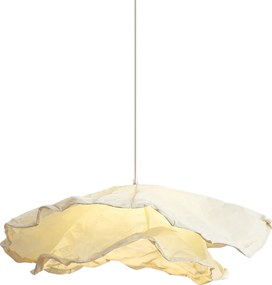 Japandi závesná lampa béžová s látkovým tienidlom 80cm - Papel