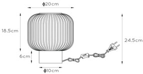 Lucide 45586/20/33 - Stolná lampa MALOTO 1xE27/40W/230V zelená/zlatá